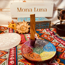 將圖片載入圖庫檢視器 Chakra Palo Santo Holder Burner | 七輪金屬聖木線香兩用座