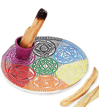 將圖片載入圖庫檢視器 Chakra Palo Santo Holder Burner | 七輪金屬聖木線香兩用座