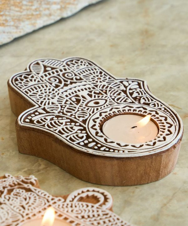 法蒂瑪之手 (Hamsa)手工燭台