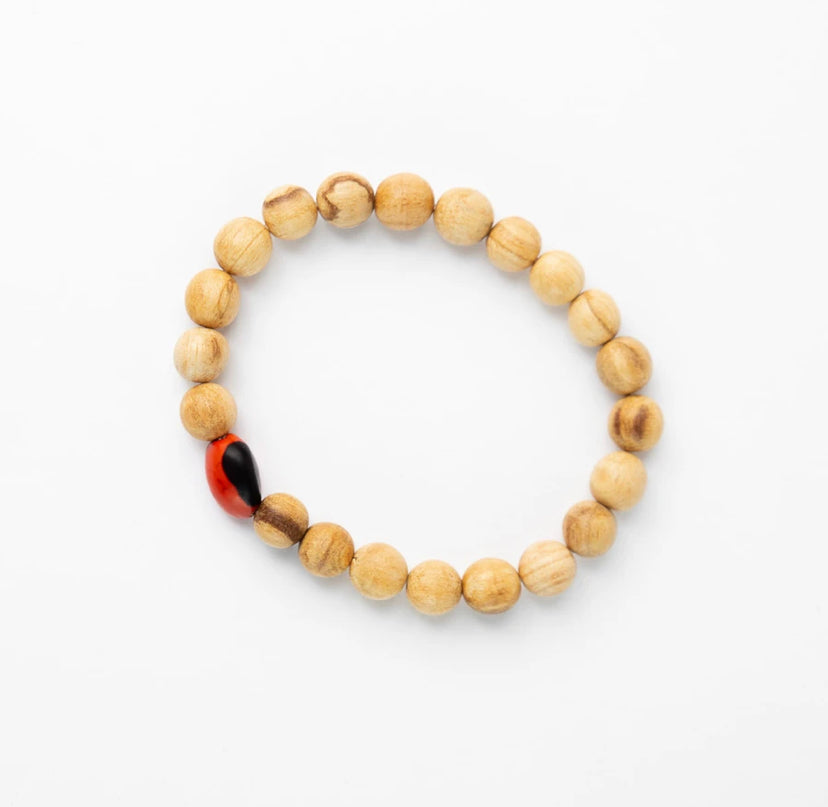 Luna Sundara Palo Santo and Huayruro Bracelet |秘魯聖木手串(8mm)